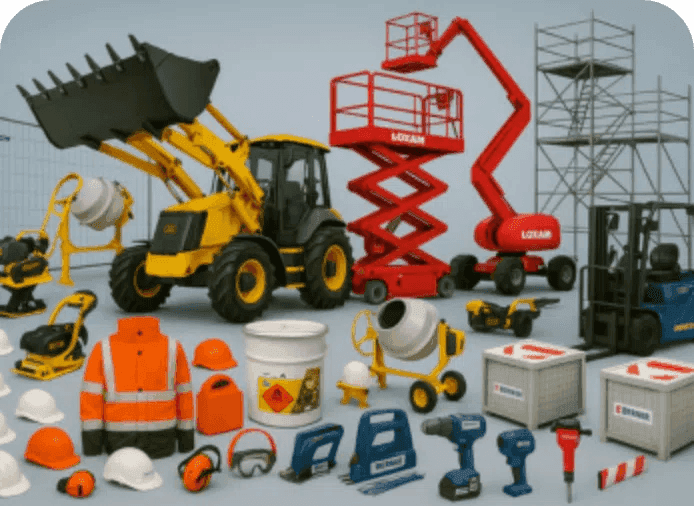 Engins BTP, échafaudages et équipements de chantier