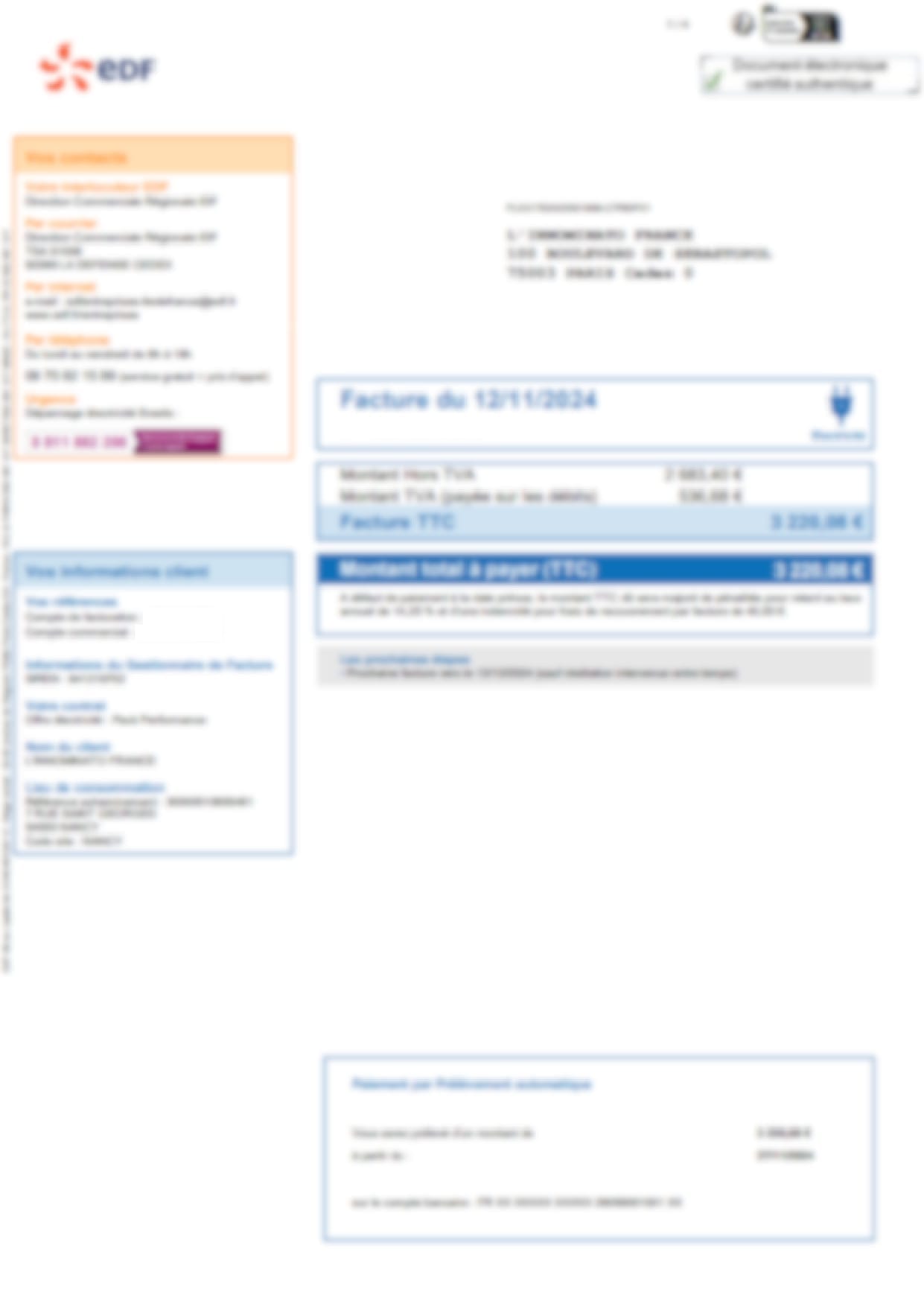 Document fournisseur — contrat énergie OPTEAM+