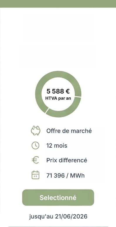 Carte vertical OPTEAM+ ÉNERGIE — 5588€ HTVA par an